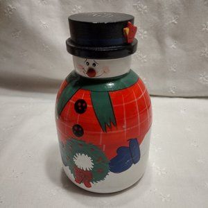 3pcs Snowman Wooden Nesting Dolls